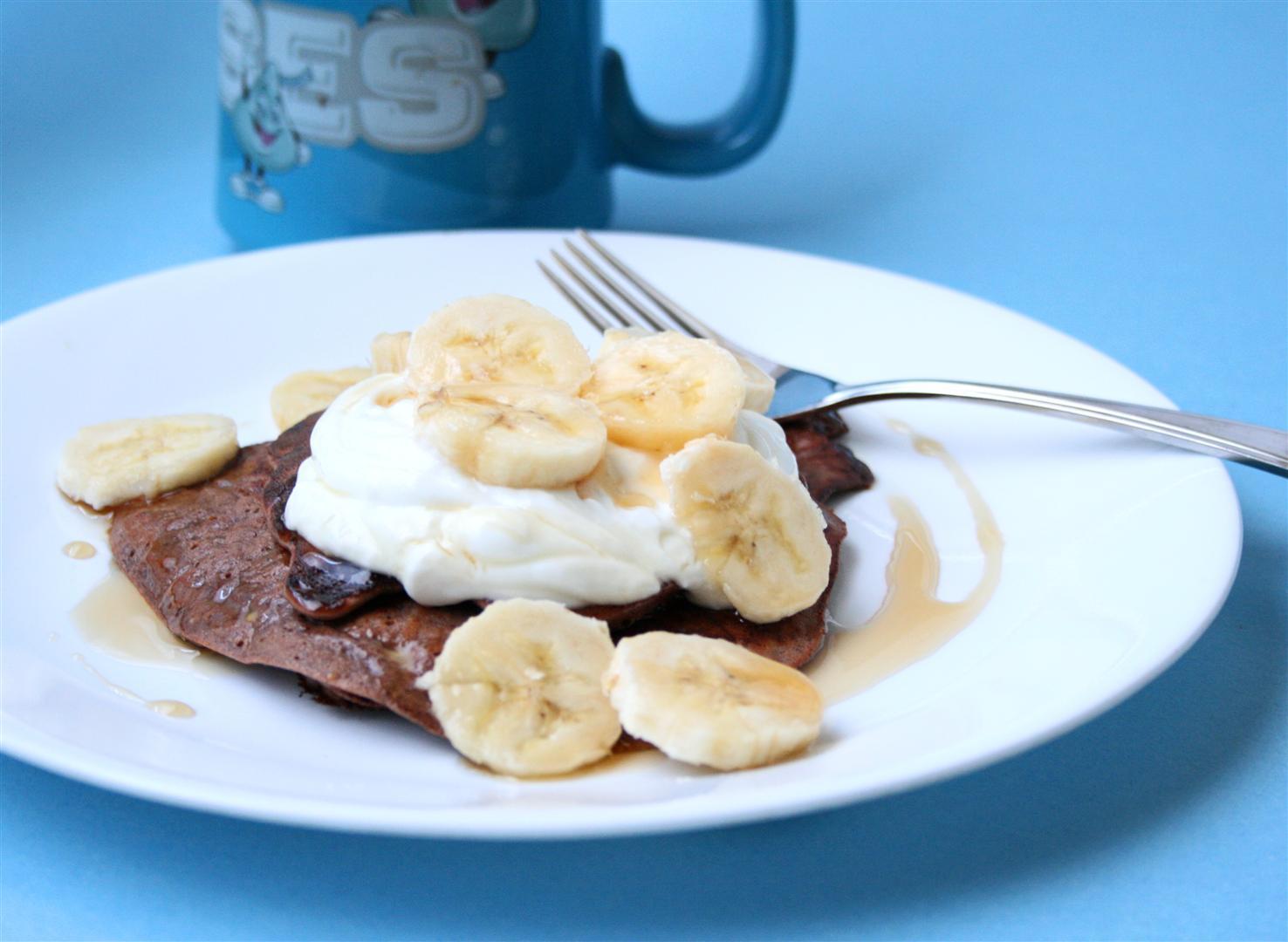 Chocolate Banana Protein Pancake 01